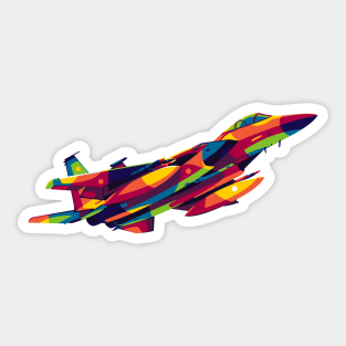 F-15C Eagle in Pop Art Sticker